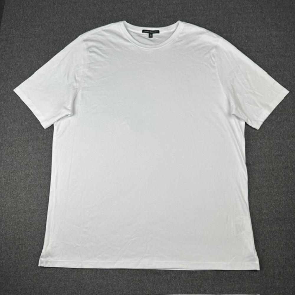 Robert Barakett The Barakett Tee White Pima Cotton Crew Neck Shirt XXL 23336